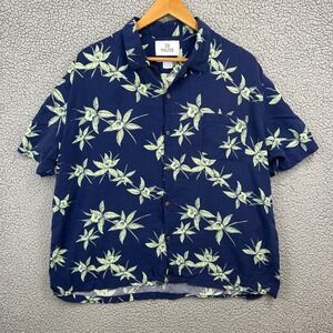 28 Palms Hawaiian Shirt Floral Print Mens Size 2XL Button Up Vacation